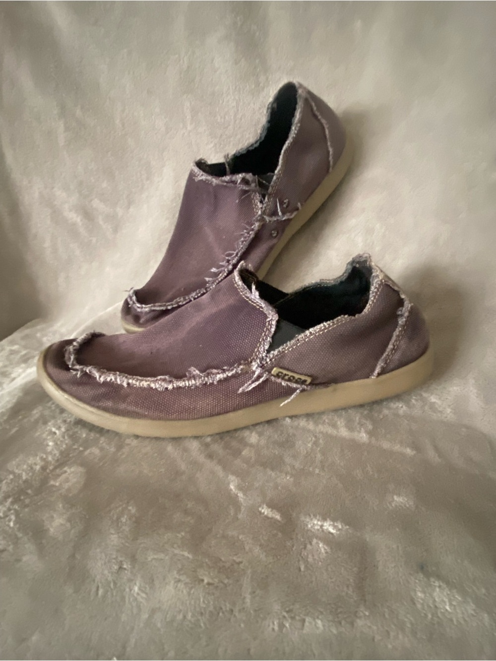Crocs Slip-On Canvas Shoes in navy.
